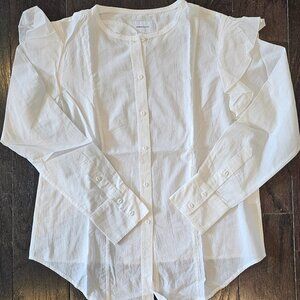 Current/ Elliott Asley button down Shirt, Star White, Size 1 (S/M)